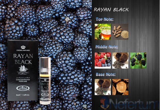 عطر رایان بلک الرحاب حجم 6 میل