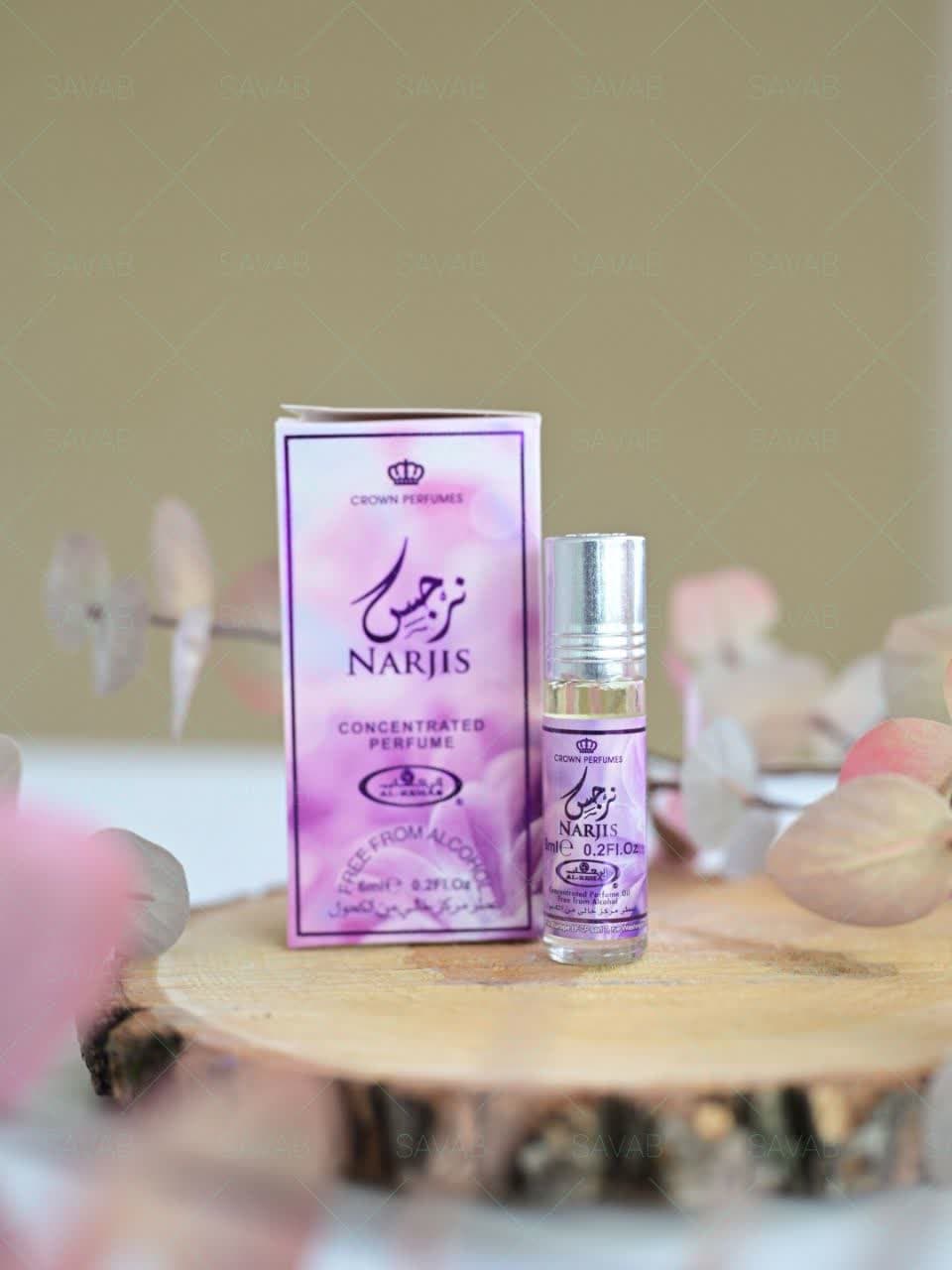 عطر گل نرگس  برند الرحاب حجم 6میل ساخت کشور امارات