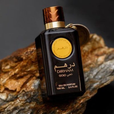 ادکلن درهم طلایی ساخت کشور امارات حجم 100 میل