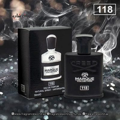 عطر ادکلن مردانه مارکویی کالکشن کرید اونتوس کد 118 ( Marque Creed Aventus) حجم 30 میل