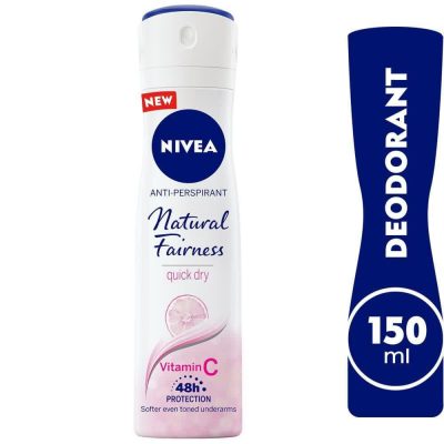 اسپری بدن نیوآ Nivea ضدتعریق زنانه مدل Natural Radince (C & E Vitamin) حجم 150 میل