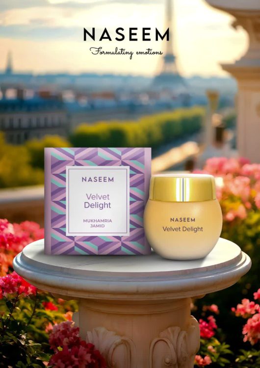 مخمریه جامد velvet delightبرند نسیم ساخت کشور امارات حجم 25 گرم