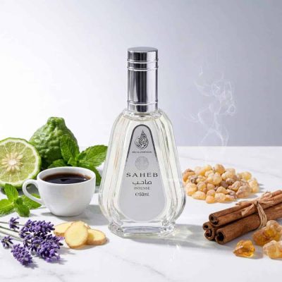ادکلن صاحب اینتنس سفید 50میل ارض الزعفران Saheb Intense