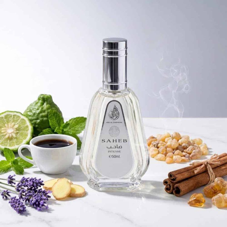 ادکلن صاحب اینتنس سفید 50میل ارض الزعفران Saheb Intense